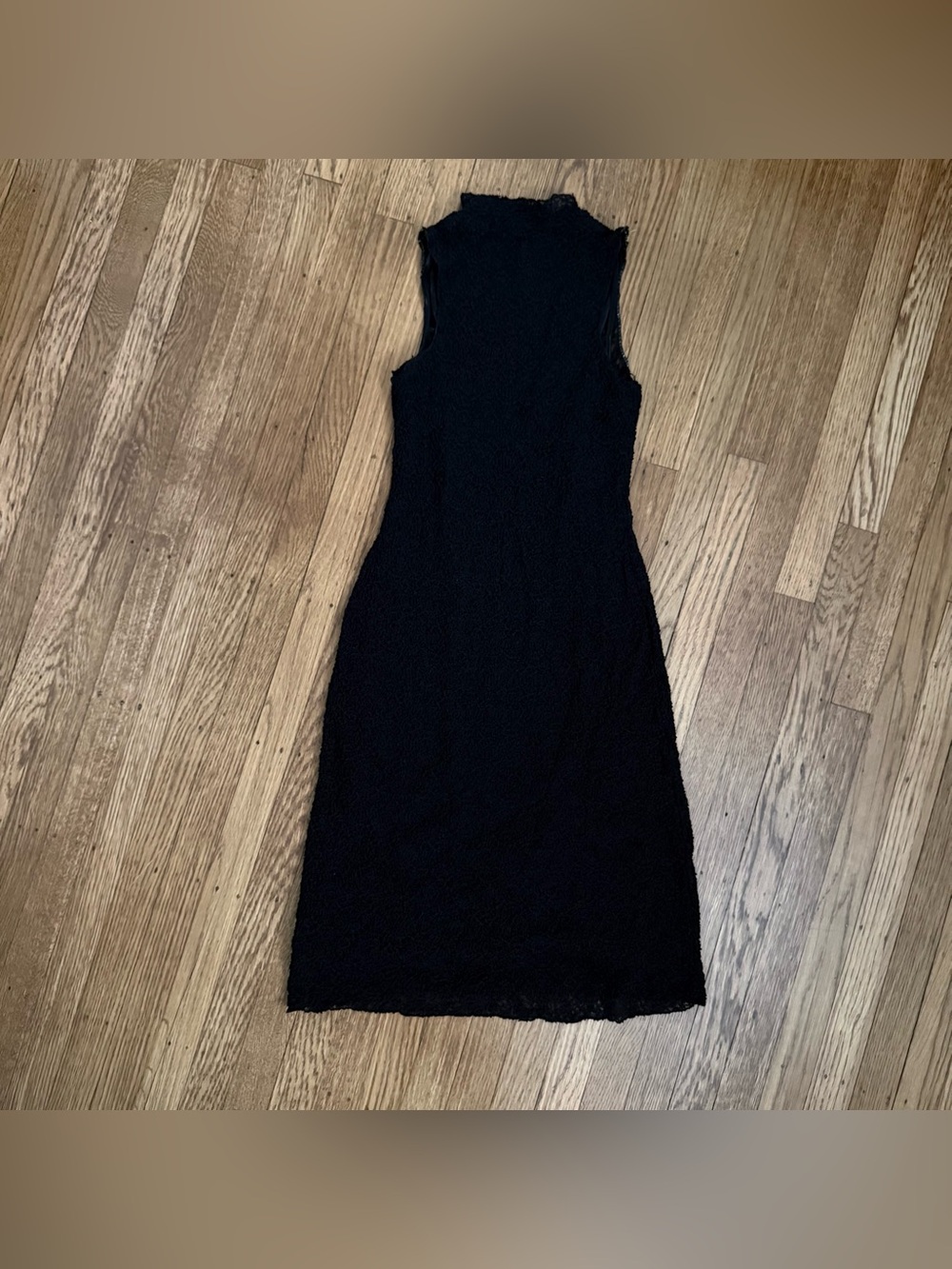 Kenneth Cole Black Lace Midi Dress with High Neck Women’s size XS